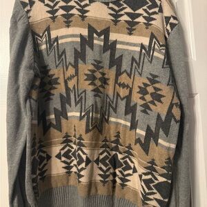 Weatherproof Men's Crewneck Sweater - Gray and Tan